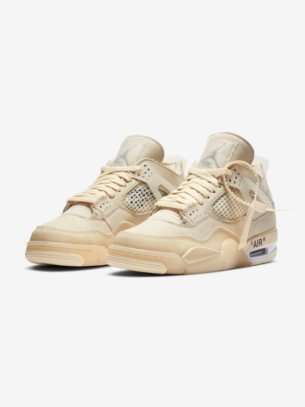 Off-White Air Jordan 4 in Sail/Cream Tones